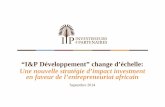 “I&P Développement” change d’échelle: Une nouvelle ... · I&P EN BREF CONFIDENTIEL -IPDEV CHANGE D'ECHELLE-SEPTEMBRE 2014 PAGE 5 FONDÉ 2002. Par Patrice Hoppenot, expert