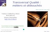 Transversal Qualité : métiers et débouchésrb.ec-lille.fr/l/Qualite/Qualite_4_metiers.pdf · QUALITE D'UN LOGICIEL : Toujours "satisfaire les besoins (explicites + implicites)
