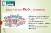 Accueillir un élève EANA… en maternelle · 2019-06-21 · Accueillir un élève EANA… en maternelle 1. Définitions et Principes généraux 2. Identifier, valoriser les cultures