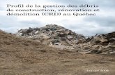 Profil de la gestion des débris de construction ... · construction et de démolition au Québec 1.5 Capacité annuelle des LEDCD et impacts de la fermeture de DMS en janvier 2009