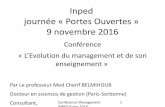 Inped journée « Portes Ouvertes » 9 novembre 2016 · journée « Portes Ouvertes » 9 novembre 2016 Conférence « L’Evolution du management et de son enseignement » Par Le