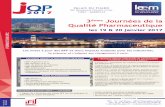 JQP - Ifismigal4.ifis.asso.fr/datas/Progs/JQP2017.pdfLes bonnes pratiques de distribution [Atelier 1] applicables aux médicaments adoptées en 2013 s’étendent aux matières premières