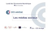 Lundi de l ’Economie Numérique Mardi 19 novembreifcap.ariege.cci.fr/.../LEN-medias-sociaux.pdf · • Les médias sociaux sont tous les outils du WEB 2.0 qui permettent d'entrer