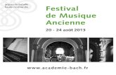Festival de Musique Ancienne - Bach Cantatas Website · De Lalande, Miserere à voix seule – Pavanes et tombeaux français du XVIIe siècle Samedi 24 août à 22h30 - église d’Arques-la-Bataille