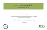 Lymphomes agressifs du sujet âgé · paragranulome de popema Lymphome non Hodgkiniens B diffus à gdes cellules Burkitt Manteau Pathologies plasmocytaire Syndrome myéloprolifératifs