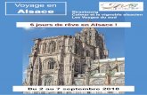 Alsace Strasbourg Les Vosges du sud · Mercredi 5 septembre 2018 Départ de l’hôtel pour la visite de Strasbourg en compagnie de la guide. Strasbourg capitale de la région historique