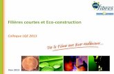 Filières courtes et Eco-construction...Présentation LQE 2013/11/07 Réseau dédié à l’ innovation dans le domaine des éco-matériaux, le Pôle de Compétitivité Fibres est