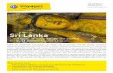 Sri Lanka - TCS Voyages · TCS Voyages SA 058 827 39 06 voyages@tcs.ch Les temps forts • Découverte de lieux classés au patrimoine de l’UNESCO • Exploration de la faune sauvage