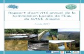 Rapport d’activité annuel de la Commission Locale de l’Eau ... · 4ème réunion du Bureau de la CLE ... décembre 2011 après avis favorable du Comité de Bassin le 24 juin