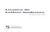 Licence de Lettres moderneslettres.sorbonne-universite.fr/sites/default/files/media/...Page | 3 Présentation de la spécialité et des options La Licence de Lettres modernes propose