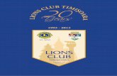 1993 - 2013 · are: CLT French clubs in 31st Zone, 1st Region, 103 District East Center, France. – CLT is the 4th Lions Club of Romania – CLT organizes Christmas for orphans and
