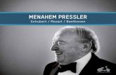 MENAHEM PRESSLER - La Dolce Volta · Menahem Pressler Né à Magdebourg le 16 décembre 1923, Menahem Pressler fuit l’Allemagne nazie en 1938 et reçoit l’essentiel de sa formation