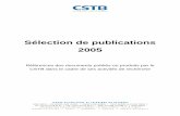 Sélection de publications 2005 - HAL archive ouverte · [31] de Gouvello B. La récupération et l'utilisation de l'eau pluviale dans les bâtiments : état des lieux et des questionnements