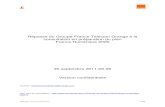Réponse du Groupe France Télécom Orange à la consultation en … · 2016-02-24 · Groupe France Telecom 2/42 Synthèse . Ce document constitue la réponse du Groupe France Télécom