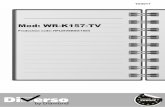 Mod: WR-K157-TV · Aspirateur DDM 7/7 (230/1/50 - 1,6A - 147W - 1400 Rpm) 1 1 Aspirateur DDM 8/9 (230/1/50 - 3,15A - 420W - 1400 Rpm) Débit d’air en m³/h 1500 1500 Régulateur