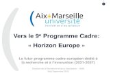 « Horizon Europe · Des outils de H2020/EFSI à InvestEU Une force pour le territoire 15 11,5 Md€ 11,25 Md€ 11,25 Md€ 4 Md€ EIC ERC EIT InvestEU Principes Attirer les meilleurs