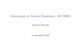 Statistiques en Grande Dimension - M2 MMAhelios.mi.parisdescartes.fr/~ebirmele/depots/... · 2019-12-04 · Exemple: régressionaprèsACP pcrgasoline