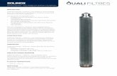 Solinox - Quali-Filtres · SOLINOX CARTE NO OIE E PP DE DESCRIPTION L’élément filtrant « Solinox » est étudié et recommandé pour des applications de filtration critiques