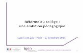 Réforme du collège : une ambition pédagogiquemoodle.lyceestendhal.it/pluginfile.php/4255/mod_label/... · 2016-01-13 · Rédaction de ressources pour faire la classe La DGESCO
