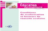 n° 82 [décembre 2012] Éducationstat.ac-clermont.fr/PublicationsZoneDeLancement/DEPP_EetF_2012_… · n° 82 [ décembre 2012 ] Conditions de scolarisation et facteurs de réussite