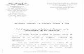Acaccia · Web viewElle se fait par envoi au Conseil d'État d’un mémoire (signé) en 4 exemplaires en indiquant sur le mémoire « INTERVENTION VOLONTAIRE à l’APPUI DU POURVOI