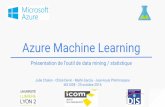 Azure Machine Learningeric.univ-lyon2.fr/.../LogicielsOct2016/1_Azure_ML.pdf · • Azure Machine Learning : o Service dédié à l’analyse prédictive o Outil collaboratif pour