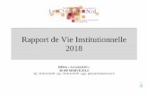 Rapport de Vie Institutionnelle 2018 · IMPro « Le GALION » - Rapport de Vie Institutionnelle 2018 7 - Nous pourrons dès octobre 2019 (du 07 au 09), former des professionnels de
