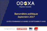 Baromètre politique - Odoxa · politique d’EmmanuelMacron, que par les sympathisants de la droite parlementaire (65%), qui, pourtant, ont une bonne opinion du Président. C’estsans