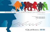 Portrait des Québécoises en 8 temps - Édition 2015• En 2014, les femmes représentent 47,4% de la popula - tion active20. • Parmi les femmes de 15 ans ou plus, 60,7 % participent