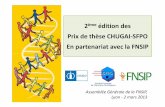 2 édition des Prix de thèse CHUGAI-SFPO En partenariat ...siphif.org/.../04/prix_de_these_chugai_sfpo...2013.pdf · La SFPO Recommandation SFPO: Adaptation des ressources en URCC