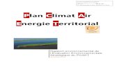 Plan Climat Air Energie Territorial · Plan Climat Air Energie Territorial doit faire l'objet d'une évaluation environnementale, le rapport de présentation comporte un diagnostic,