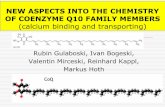 NEW ASPECTS INTO THE CHEMISTRY OF COENZYME Q10 … · The membrane-bound enzyme Cytochrome P450 does the same task as NaOH to CoQ10!!! Coenyzme Q10 in presence of 1 M NaOH 5 µM Coenyzme