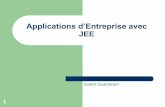 Applications d’Entreprise avec JEE · La couche présentation (1/2) ⚫Tout système doit communiquer avec des entités externes: – Humains – Autres machines … ⚫Besoin de