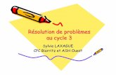résolution de problèmes au cycle 3 - Académie de Bordeauxweb64.ac-bordeaux.fr/.../diaporama_res_prob_cycle_3.pdf · 2013-05-30 · Pourquoi travailler la résolution de problèmes