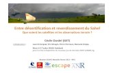 Quevoientles satellites et les observations terrain ...ESCAPE/pdf/WP1/... · Observations terrain de végétation –Gourma (Mali) Les données Tendances du NDVI NDVI vs Terrain •