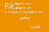 Si vous avez des remarques ou des suggestions, …La version 2017 du livret “ Mémento sur l’énergie ” que vous avez entre les mains contient un ensemble de notions et de données