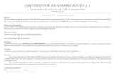 CONSTRUCTION DU NOMBRE AU CYCLE 2 - Ressources pour le ...besancon2.circo25.ac-besancon.fr/wp-content/... · CONSTRUCTION DU NOMBRE AU CYCLE 2 Comparaison de collections à l’aide