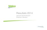 Resultats 2014 - Valeo · Resultats 2014 Jacques Aschenbroich 24 février 2015 I 1 24 février 2015 Directeur Général . Faits marquants S2 2014 Surperformance dans toutes les principales