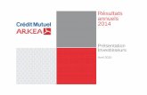 Résultats annuels 2014 - ARKEA · 2019-04-17 · 5 2014 Des résultats en forte croissance En M€ 2014 2013 % Var. Produit Net Bancassurance 1 724 1 620 + 6,4 % Frais de gestion