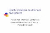 Synchronisation de données divergentes - iihm.imag.friihm.imag.fr/nigay/GTMOB/Mai2003/PRES/Molli.pdf · Problème Preuve des conditions C1 et C2 sur les fonctions de transformation