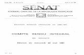 Senat.fr · 2010-08-24 · 1100 SENAT - SEANCE DU 20 MAI 1987 SOMMAIRE PRÉSIDENCE DE M. MICHEL DREYFUS-SCHMIDT 1. Procès-verbal (p. 1104). 2. Organisation de la sécurité civile.
