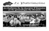 Le Patrimoine - LA SOCIÉTÉ D’HISTOIRE et de GÉNÉALOGIE DU … · 2019-02-09 · Remise d'un portable à Ludovic Légaré, élève de lDécole Monts et Lacs du Lac Drolet, gagnant