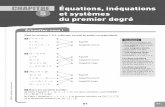 Équations, inéquations et systèmes du premier degrémathssciences.free.fr/Manuels/Manuels Nathan/Nathan... · Dans les exercices 1. à 3., reliez par un trait les points correspondants.