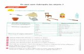 En quoi sont fabriqués les objetsecole-romains.fr/wp-content/uploads/2020/05/En-quoi-sont-faits-les... · Matériau : fabriquer des objets. matériau utilisé Matériau naturel à