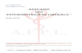 Association Française des Psychomotriciens a-f-p-l.net/wp-content/uploads/2018/08/Annuaire-LibéraL... ASSOCIATION FRANCAISE DES PSYCHOMOTRICIENS LIBERAUX 03 - ALLIER GUILLET AURELIE
