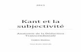 Kant et la subjectivité - Magixsurinite0.magix.net/public/pdf/KANT.pdfconçoive de faire l'économie d'une clarification de ce qu'implique, quant à la connaissance du « moi »,