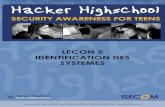 LECON 5 IDENTIFICATION DES SYSTEMES...LECON 5 IDENTIFICATION DES SYSTEMES Avertissement Le Projet Hacker High School est un outil didactique et comme tous les autres outils de son