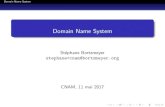 Domain Name SystemDomainNameSystem 18/59 LeprotocoleDNS Leschampsd’unerequêteDNS Vuspartshark User Datagram Protocol, Src Port: 38590 (38590), Dst Port: domain (53) Domain Name