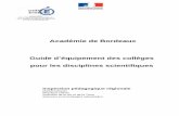 Académie de Bordeaux Guide d équipement des collèges pour les … · 2017-07-27 · Ce guide constitue une recommandation d’équipement pour tous les collèges en vue de la mise