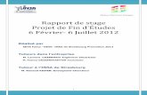 Rapport de stage · Rapport de stage Projet de Fin d’Études 6 Février- 6 Juillet 2012 Réalisé par SEYE Fama –GE5E- INSA de Strasbourg Promotion 2012 Tuteurs dans l’entreprise